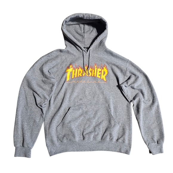Thrasher Hoodie with Yellow Flame Logo - Picture 1 of 5